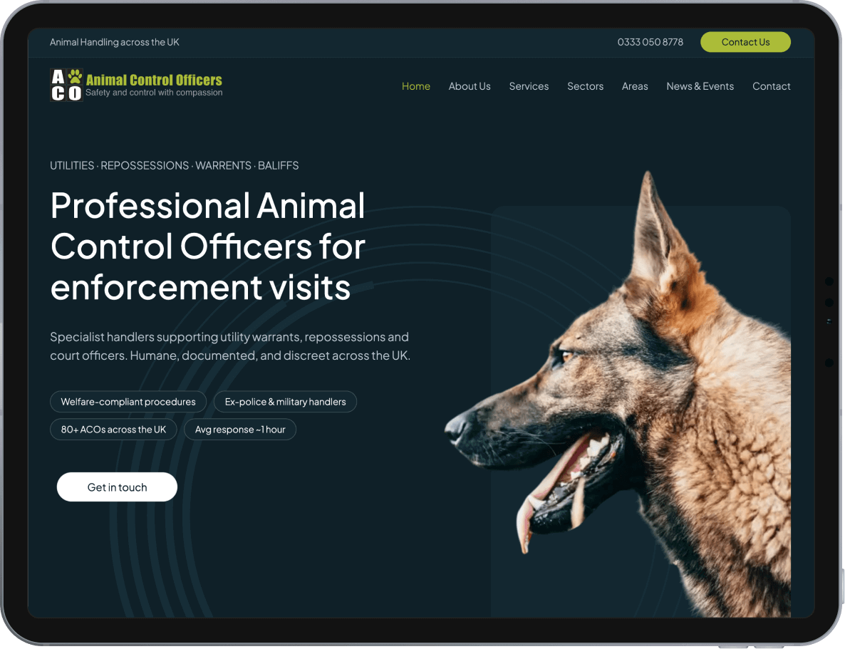 animal control officers ipad screenshot